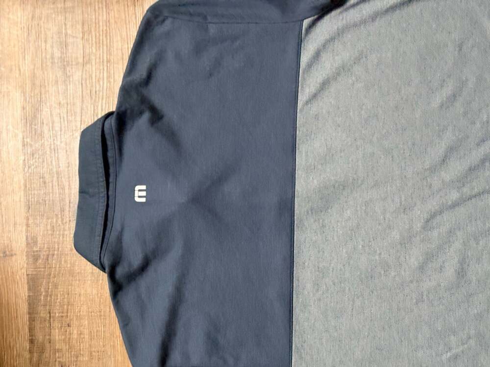 TravisMathew Mens Medium Blue Gray Pima Cotton Colorblock Golf Polo Shirt - Picture 5 of 11